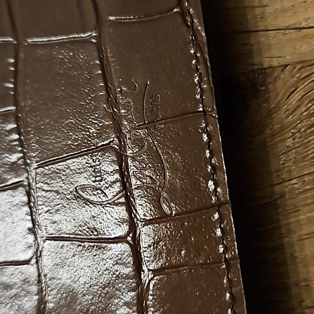 Christian Louboutin Kios Crocodile Pattern Card Holder/Card Case Wallet - Picture 3 of 5